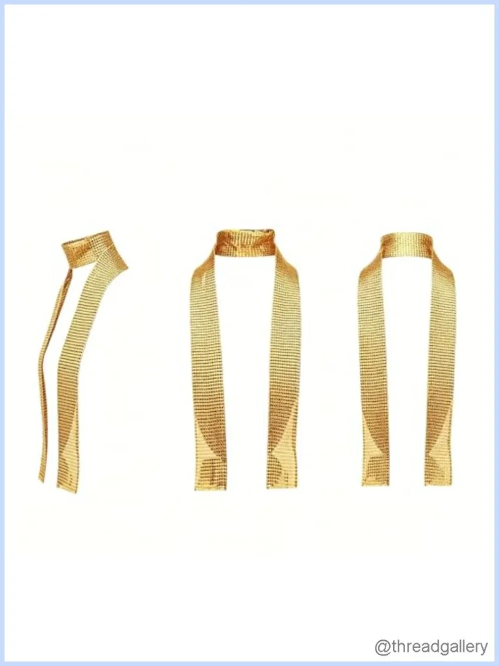 Women Sequin Mesh Scarf Necklace - Long Glitter Thin Neck Tie for Party